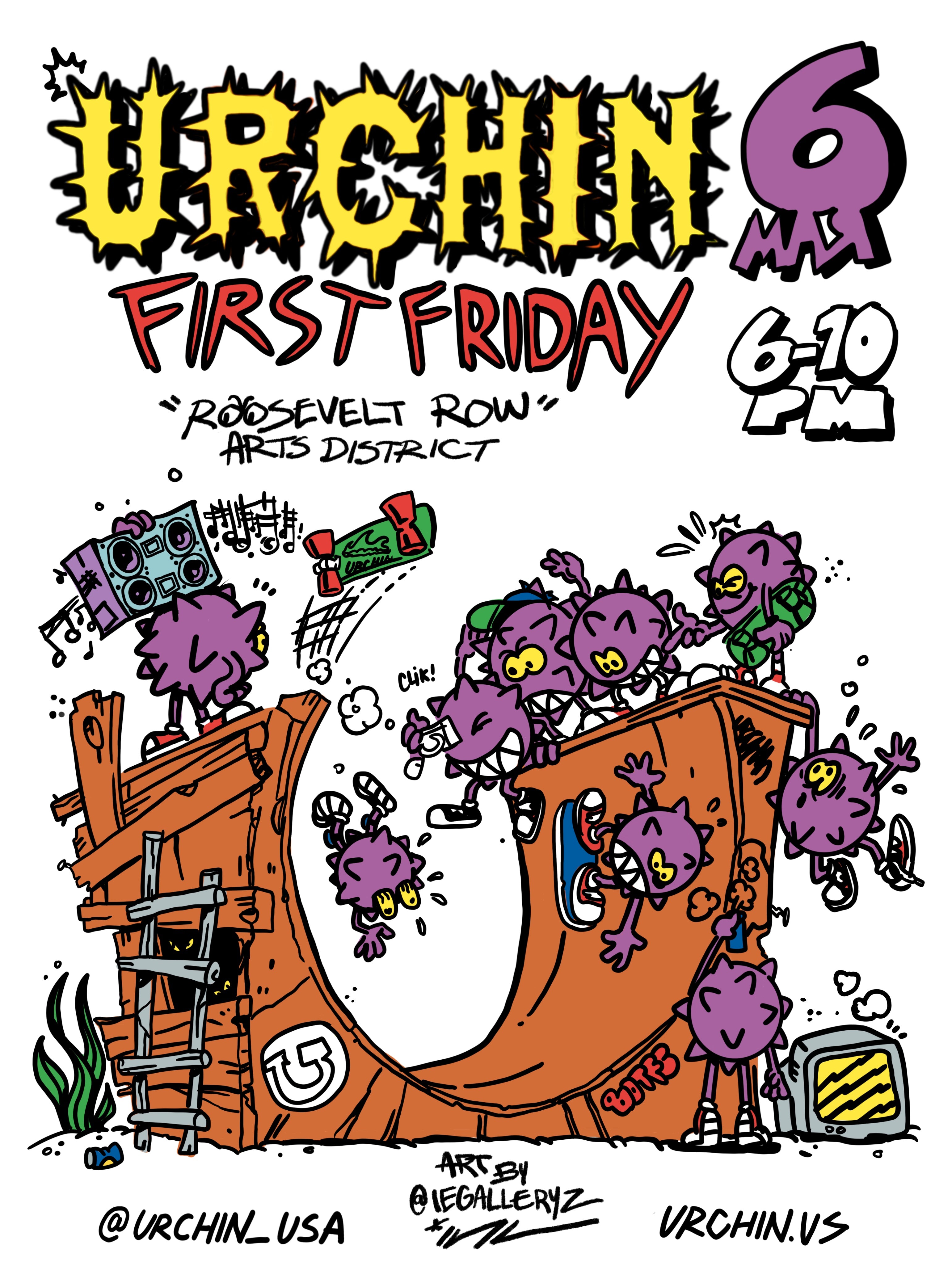 Urchins First Friday Poster